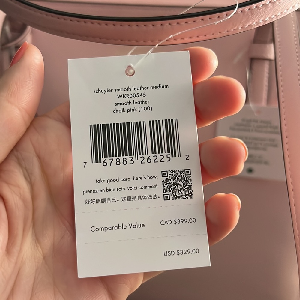 NWT - Kate Spade - Schuyler Smooth Leather, Medium - Chalk Pink - Picture 9 of 11